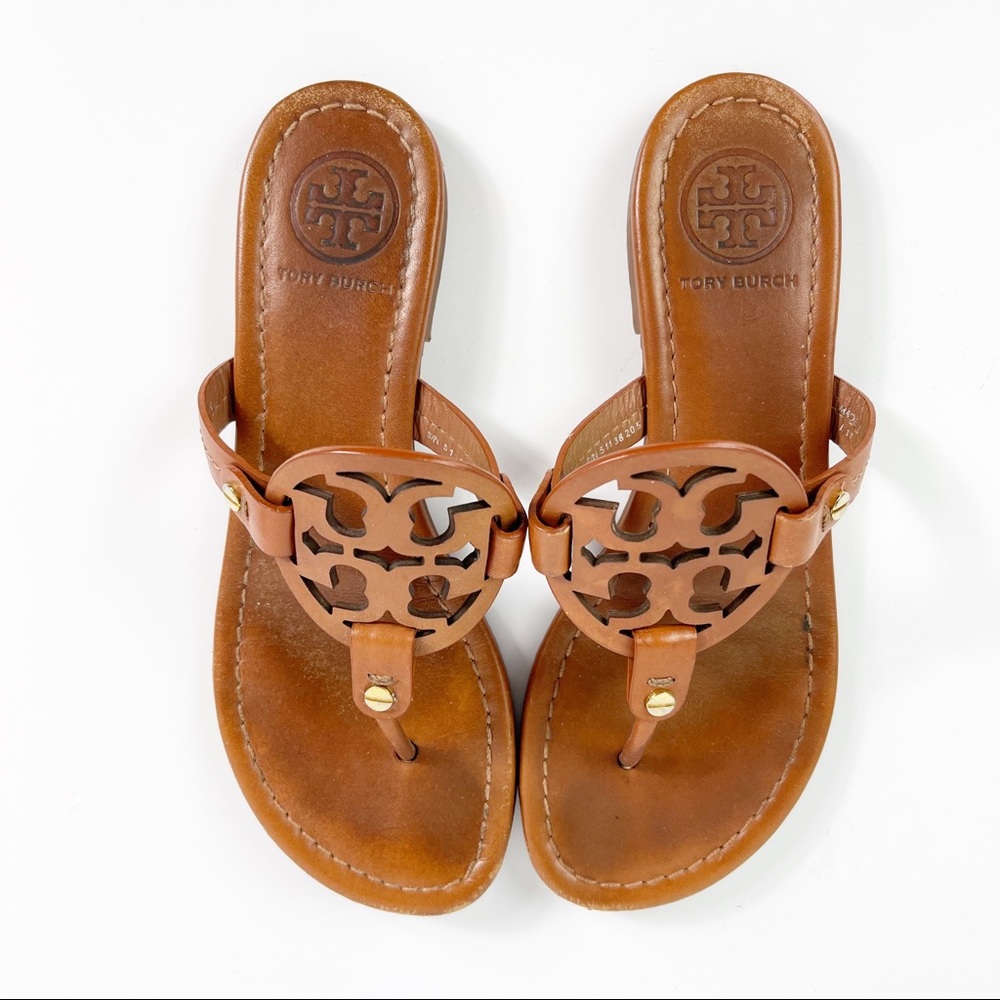 Tory Burch Miller Brown Leather Sandals 6